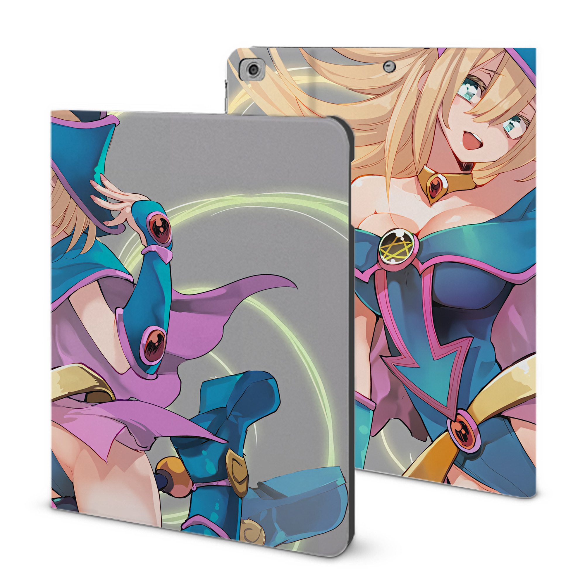（画像用） 遊☆戯☆王 Yu-Gi-Oh! IPad ケース ブック型 PUレザー TPU 耐衝撃 軽量 薄型 ペン収納なし 全面保護 IPad 各モデル対応
